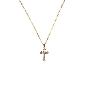 Dicksons Intricately-Detailed, Budded Crucifix Gold-Plated 18-Inch Pendant Necklace - 1 of 3