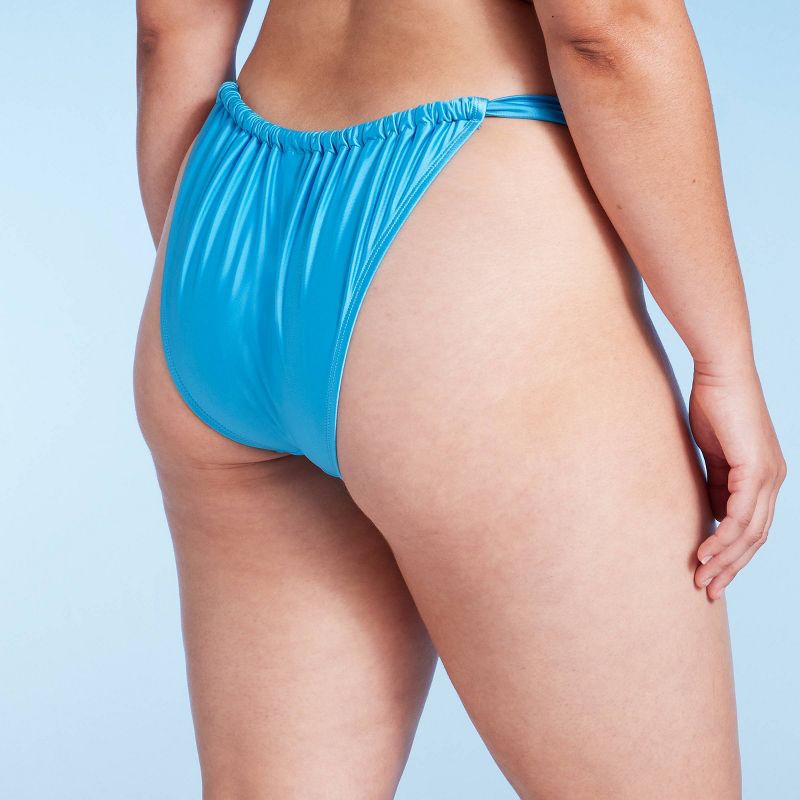 Women's Wide Strap Adjustable High Leg Bikini Bottom - Wild Fable™, 6 of 9