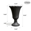 NAYSAYE Planter Trophy Flower Pot Set of 2 Elegant Hardwearing Durable HDPE Material for Indoor Outdoor Garden, 15.75"*15.75"*23.62" - 3 of 4