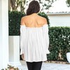 Anna-Kaci Women's Semi Sheer Boho Off The Shoulder Layering Top - 2 of 4