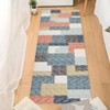 Modern Area Rugs Geometric Living Room Rug Soft Checkered Rugs Non Slip Low Pile Washable Rugs for Bedroom - 2 of 4