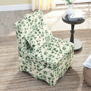 ACEPANO Accent Chair, Armless Chair with Seat Cushion and Backrest For Living Room-Green - 1 of 4