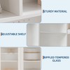 71" Tall Sideboard Buffet Cabinet with Hutch - 6-Tier Pantry Cabinet with 2 Glass Doors, Pegboard, Microwave Shelf, Open Shelves, Coffee Bar Station - 4 of 4
