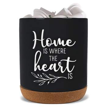 Elanze Designs Home Heart Black X-Large Cork Bottom Kitchen K-Cup Coffee Pod Holder