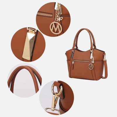 MKF Collection Tote Bag Solid Multi Pocket Zip Closure, Janise | MKF Collection by Mia K - Yellow — фото 4