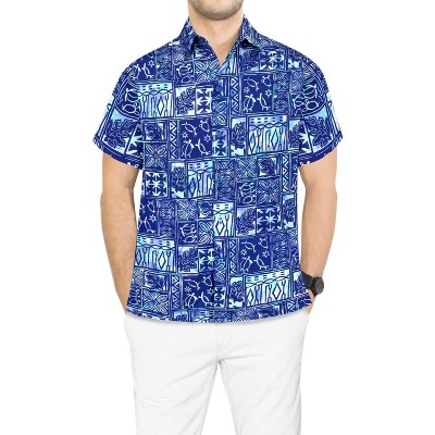 LA LEELA Men's Vacation Hawaii Shirts Hawaiian Shirts Tropical Floral Beach Shirts Casual Short Sleeve Button Up Shirt Men