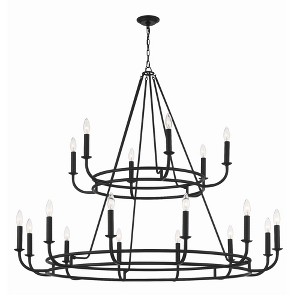 Crystorama Lighting Bailey 18 - Light Chandelier in  Matte Black - 1 of 3