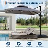10FT Solar Cantilever Patio Umbrella – 360° Rotation, Windproof Base Included & UPF50+ UV Protection (Rectangular) - 4 of 4