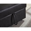 Mid-Century Style 81.90" Faux Leather Convertible L-Shaped Sleeper Sectional Sofa with Pull-Out Bed and Reversible Storage Chaise - 3 of 4