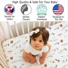 Sweet Jojo Designs Baby Girl Fitted 100% Cotton Muslin Crib Sheet Watercolor Floral Garden Sage Green - 3 of 4