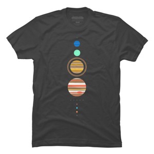 Men's Design By Humans Minimal Solar System By kellabell9 T-Shirt - 1 of 4