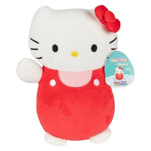 Squishmallows Original Sanrio 10-Inch Hello Kitty in Overalls HugMees - Medium-Sized Ultrasoft Official Jazwares Plush - Gift for Kids, Girls & Boys - 1 of 4