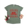 Simply Sage Market Women's Merry Christmas Sweater Short Sleeve Garment Dyed Tee - 2 of 4