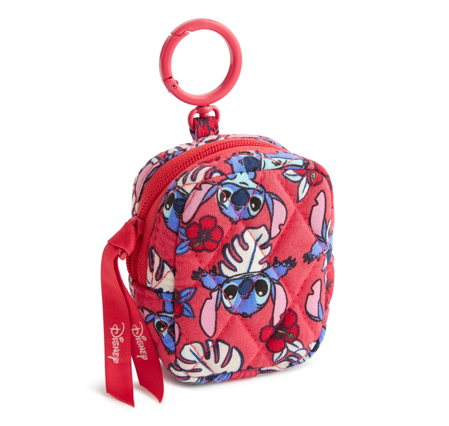 Vera Bradley Women's Disney Lilo and Stitch Cotton Large Essential Earbud Bag Charm Stitch Monstera