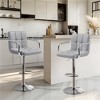 Yaheetech 2pcs Swivel Adjustable Bar Stools with Large Steel Pedestal Base for Bar Counter - 2 of 4