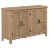 4-Door Storage Sideboard with Adjustable Shelves and Retro Atimon Handles, Buffet Cabinet with Pinewood Legs, Coffee Bar Cabinet - ModernLuxe - 4 of 4