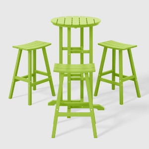 WestinTrends Malibu All Weather Hdpe Outdoor Patio Bar Height Bistro Set (4-Piece) - 1 of 4