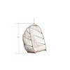 Balcony Garden PE Rattan Hanging Egg Chair,Outdoor Patio Metal Frame Swing Chair,Indoor Woven Rattan Hanging Chair with Cushions-Coolbibila - 4 of 4