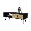 NicBex Coffee Tables for Living Room 15.8" High Modern Rectangle Coffee Tables with Ample Storage Drawer and Hairpin Legs, Multicolor - 2 of 4