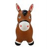 BounceZiez Inflatable Bouncy Ride On Hopper with Pump - Brown Horse - 4 of 4