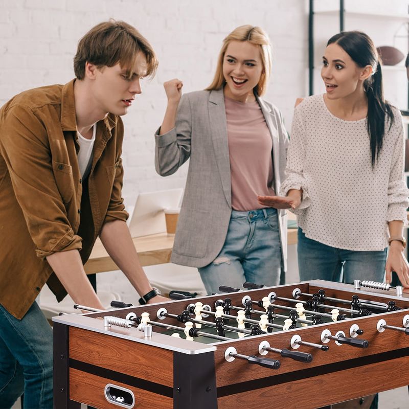 Costway 54'' Foosball Soccer Table Competition Sized Football Arcade Indoor Game Room, 4 of 11