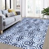 Area Rug – Soft Low-Pile Non-Slip Carpet | Distressed Contemporary Throw Rug: Stain Resistant for Living Room, Bedroom, Office & Dining Room - 3 of 4
