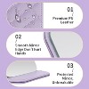 Mber Portable Travel Mirror for Makeup, Travel Makeup Mirror, Foldable Cosmetic Mirror, Adjustable Angle, 8.07"x6.1", Purple - 4 of 4