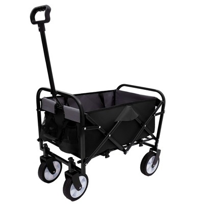 VYNXARIA Minimeetall Strap Collapsible Foldable Wagon Cart with strapping system, Beach Wagon , Utility Cart , Utility Wagon Grocery Cart,black