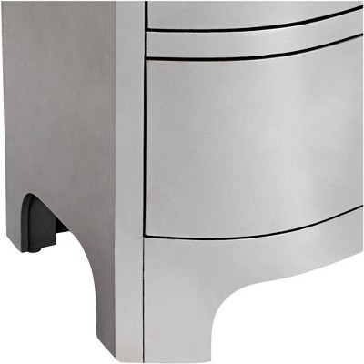 Champagne Silver Leaf 34" Wide 3-Drawer Wood Chest