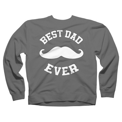 Adult Design By Humans Best Dad Ever Mustache By sukhendu12 Sweatshirt