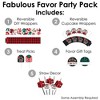 Big Dot of Happiness Christmas Pajamas - Holiday Plaid PJ Party Favors and Cupcake Kit - Fabulous Favor Party Pack - 100 Pieces - 2 of 4