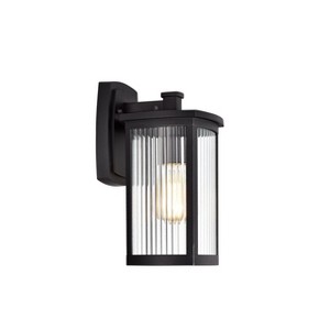 Chloe Lighting Evie Transitional 1 Light Textured Black Outdoor Wall Sconce 14" Height - 1 of 4