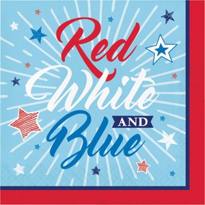 Creative Converting Patriotic Party Paper Napkins 48ct - 1 of 3