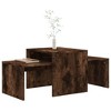 vidaXL Coffee Table Set Smoked Oak 100x48x40 cm Engineered Wood - 3 of 4