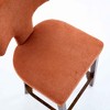 Gulches Set of 2 Counter Height Bar Stools - Orange Linen Upholstered with Copper Nails, Solid Wood Frame, 300 lbs Capacity - 4 of 4