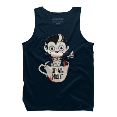 Men's Design By Humans Dracula and coffee By ppmid Tank Top