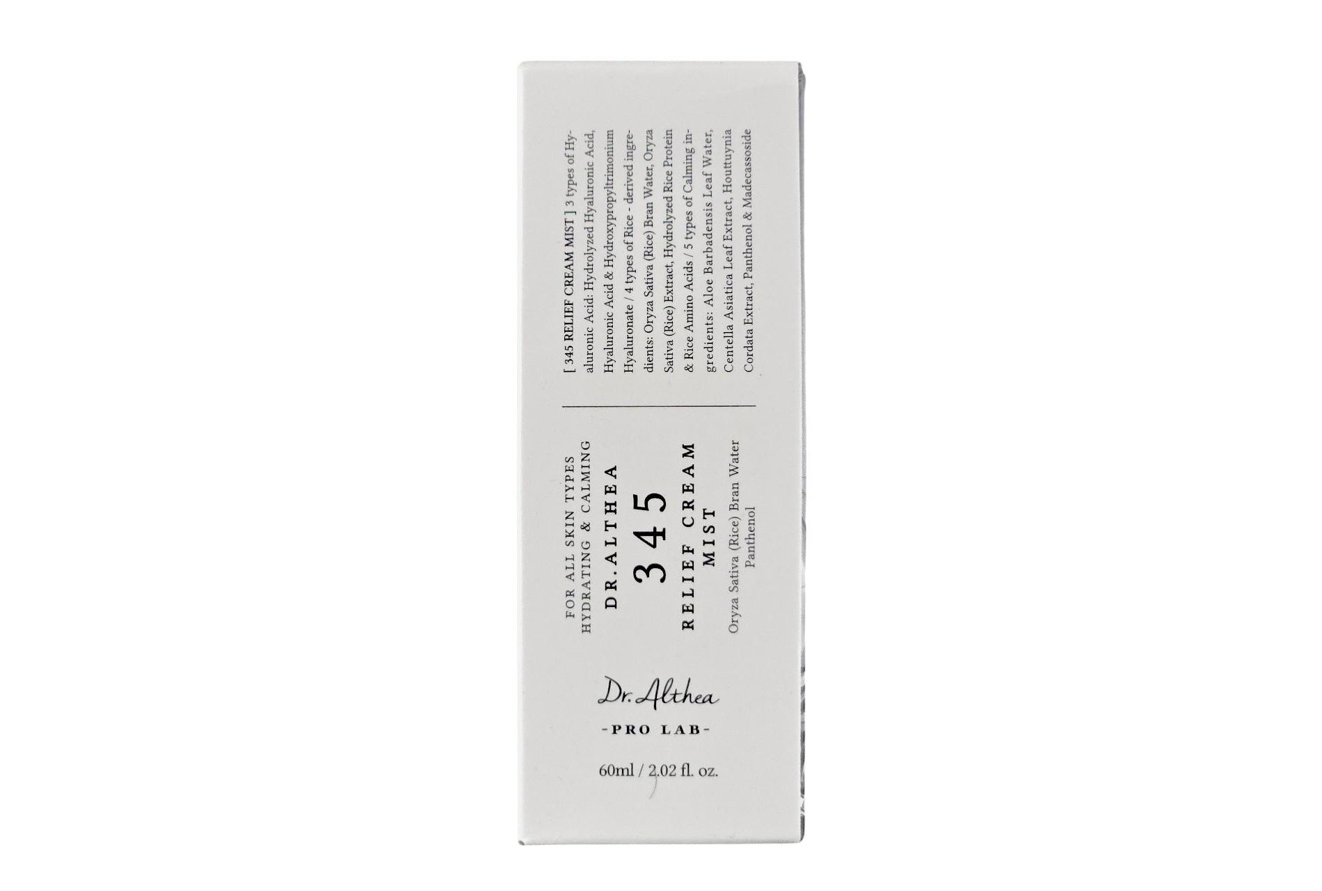 Dr.Althea 345 Relief Cream Mist Mini - 2.02 oz - Mist Your Way to Calmer, Dewier Skin