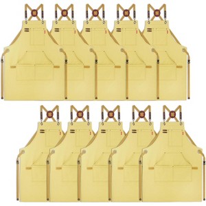 Heavy-Duty Multi-Pocket Canvas Apron - for Gardening, Painting, BBQ, Carpentry & More, Adjustable Sizes M to XXL for All Professions - 1 of 4