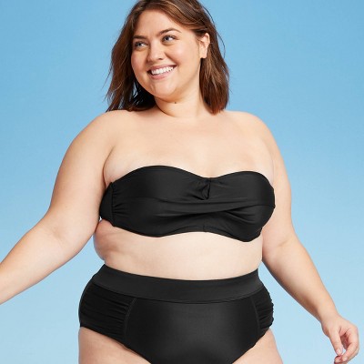 plus size strapless swim top