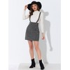INSPIRE CHIC Women's Vintage Plaid Strap Braces Tweed Mini Suspender Skirt - 3 of 4