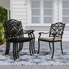 Mondawe 7 Pieces Cast Aluminum Outdoor Table Dining Set with 4 Dining Chairs & 2 Swivel Rockers - 4 of 4