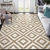 Washable Modern Geometric Living Room Area Rugs, Soft Non Slip Bedroom Carpet, Low Pile Foldable Thin Mat - 3 of 4