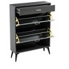 Okak Shoe Cabinet, Storage Cabinet with 3 Metal Handle Drawers and 1 Open Shelf, Cabinet for Entryway - 3 of 4