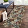 Vintage Trellis Area Rug Traditional Floral Washable Rugs for Living Room Bedroom Low Pile Non-Slip Floor Carpet - 2 of 4