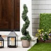 Northlight Two-Toned Boxwood Spiral Artificial Topiary Tree in Round Pot - 3' - 2 of 4
