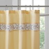 72x72'' Faux Silk Embroidered Floral Shower Curtain - 2 of 3