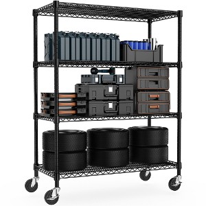 Lyngins Heavy-Duty Carbon Steel Storage Shelves, Adjustable Garage Shelving, 5-Tier Utility Shelving Unit Steel Organizer Wire Rack for Home - 1 of 4