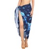 LA LEELA Womens Halloween Beachwear Swimwear Beach Wrap Cover Up Pirates Skull Bikini Wraps Skirt Sarong Coverups Bathing suits One Size Blue, Ghost - 3 of 4