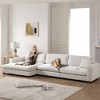 NicBex Modern 134" Corduroy Sectional Sofa Modular L Shape Sofa Couch with USB Port and Cup Holder for Living Room Apartment - 2 of 4
