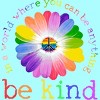 Women's Design By Humans In A World Where You Can Be Anything Be Kind Lgbt By DragonTee Racerback Tank Top - Ocean Heather - 2X Large - 2 of 3
